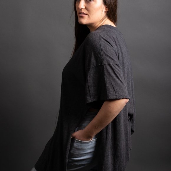 Grey Oversized Tee by Free People - Picture 4 of 9